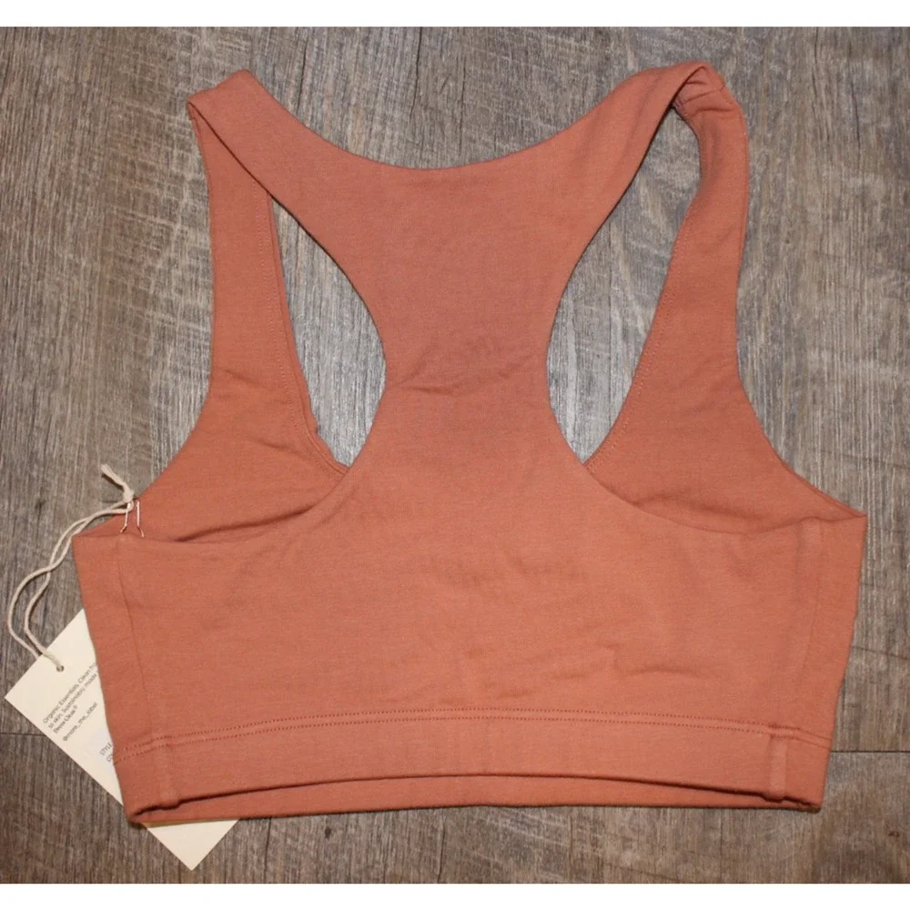 Mate the‎ Label Women's Organic Stretch Sports Bra ROSE XS NEW! $58 - Picture 2 of 4